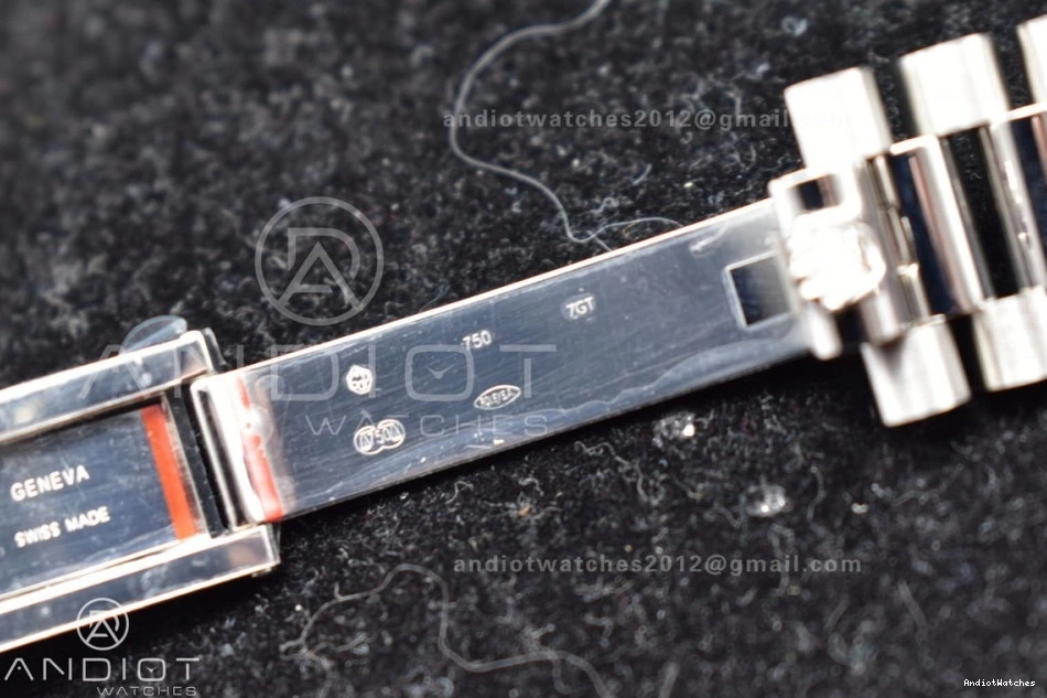 710 GMF Arabic A3255 Steel Dial Cozy Markers SS Blue V on DayDate President Bracelet 40 Iced 904L 1025